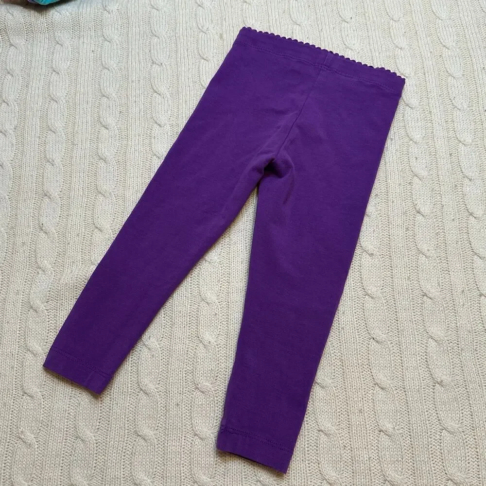 Dark Purple Tea Collection Leggings sz 12-18 months